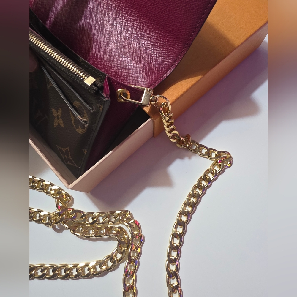 Louis Vuitton Emilie in Fuschia with Grommets For Chain